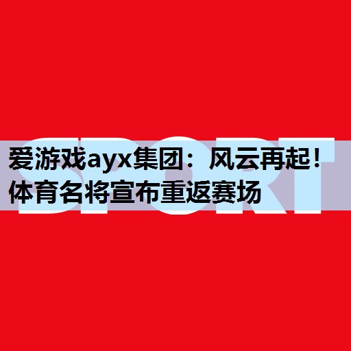 爱游戏ayx集团：风云再起！体育名将宣布重返赛场